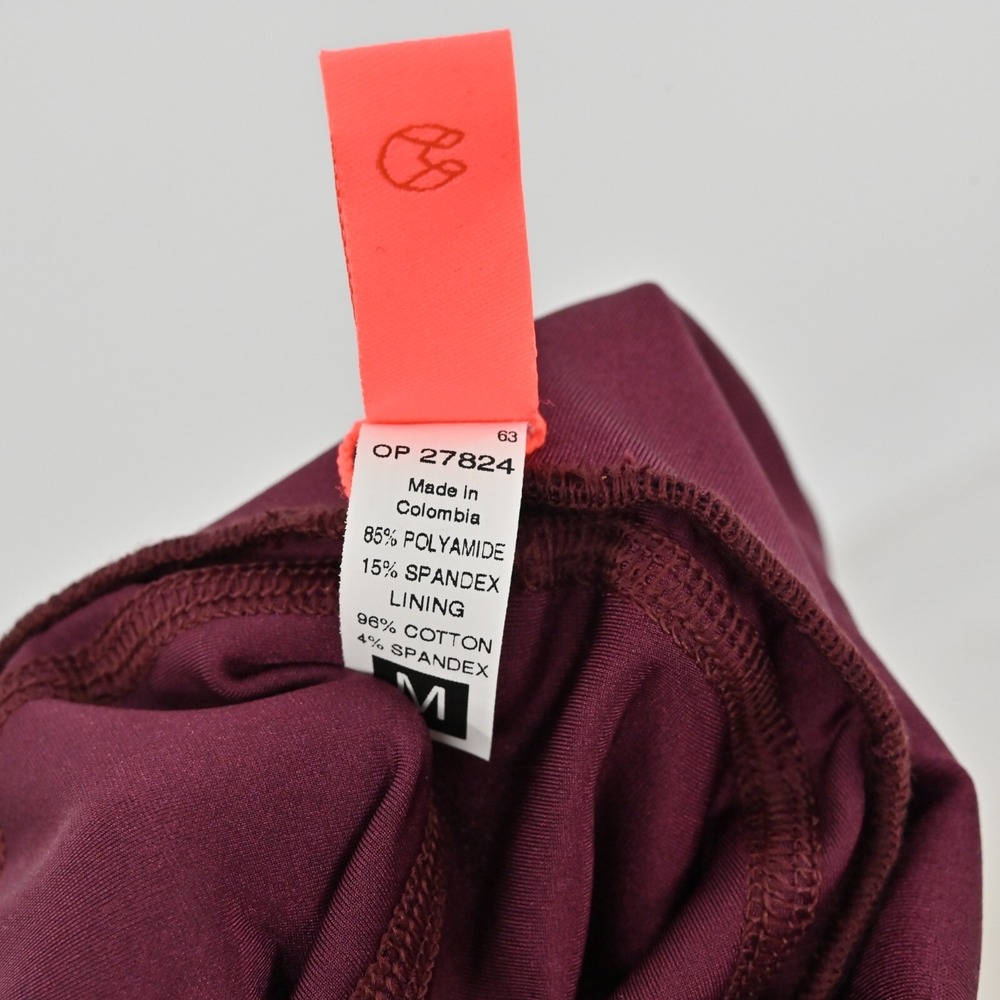 Maaji Vienna Balcony Dazeful Leggings Womens Size M Burgundy Activewear Yoga Gym - Picture 6 of 12
